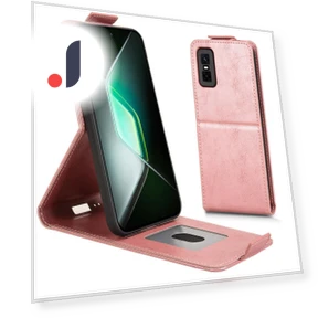 Magnetic Clasp Vertical Flip Leather Phone Cover with Card Holder — Flip Cases, Smartwatch 2025