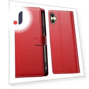 Magnetic Snap Litchi Texture Leather Wallet Phone Cover with Wrist Strap — Phone Accessories, Smartwatch 2025