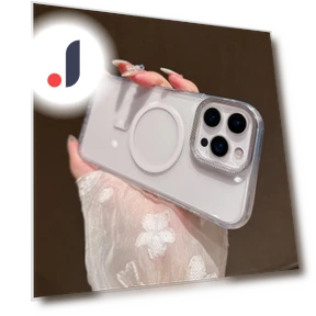 MagSafe Clear Phone Cover with Diamond Texture Lens Frame — Phone Accessories, Smartwatch 2025