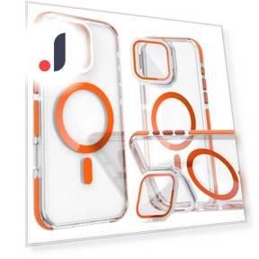 MagSafe TPU Acrylic Clear Phone Cover with Lens Cover Kickstand — Phone Accessories, Smartwatch 2025