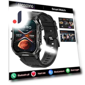 Military Smart Watch with Flashlight — Smartwatches, SACOSDING