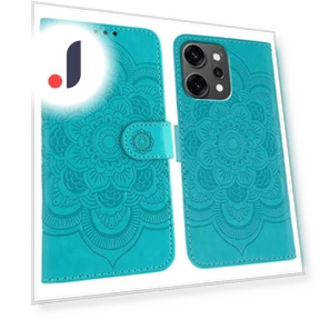 PU Leather Mandala Imprinted Design Wallet Phone Cover with Wrist Strap — Phone Accessories, Smartwatch 2025