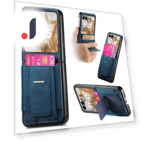 Retro Leather Back Cover with Card Holder — Flip Cases, Smartwatch 2025