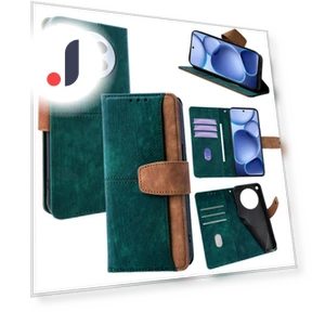 RFID Blocking Color Splicing PU Leather Wallet Phone Cover — Basic Cases, Smartwatch 2025