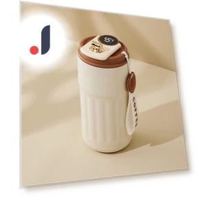 Smart Temperature Display Insulated Cup — Beverage Warmers, MENGN Top