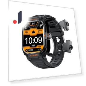 Smart Watch with Bluetooth Earbuds — Wearable Accessories, Rainbuvvy