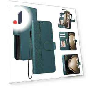 Splicing Imprinted Rhombus Leather Phone Cover with Wrist Strap — Phone Accessories, Smartwatch 2025