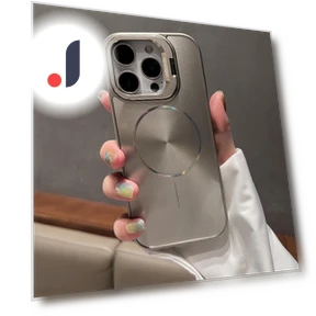 Starry Glitter PC Phone Cover Case with Lens Frame Kickstand — Phone Accessories, Smartwatch 2025