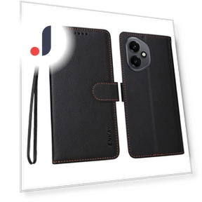 Wallet Case with Strap RFID Blocking Leather Stand Phone Cover — Phone Accessories, ENKAY