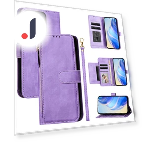 Zipper Pocket Multiple Card Slots Leather Phone Cover — Basic Cases, Smartwatch 2025