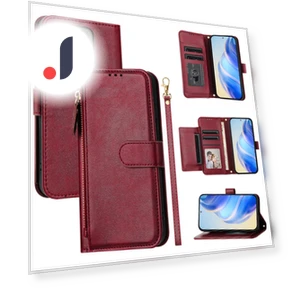 Zipper Pocket Multiple Card Slots Leather Phone Cover — Basic Cases, Smartwatch 2025