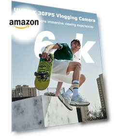 6K 64MP Digital Camera with WiFi & Microphone — Camcorder, FLATIC