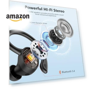 Bluetooth 5.4 Headphones Sport Earphones — In-Ear Headphones, SPRTOYBAT