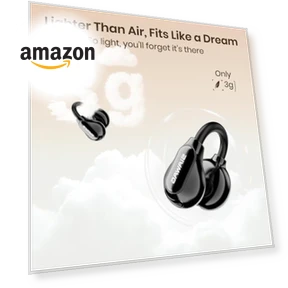Clip On Earbuds Bluetooth 5.4 Wireless Earbuds Open Ear Bone Conduction Headphones — In-Ear Headphones, SIAWAG