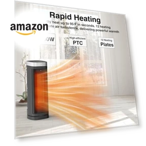 Electric Space Heater with Thermostat and Remote — Portable Heating Solutions, WINHL