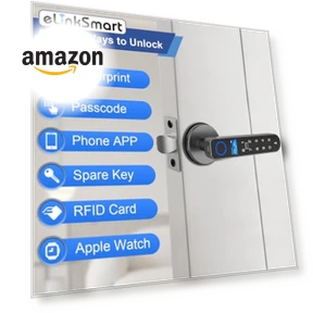 Fingerprint Handle Door Lock — Smart Home Security, eLinkSmart
