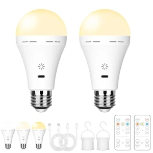 Rechargeable Light Bulb With Remote Control, BOBOPAI