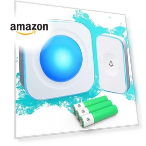 Wireless Doorbell with Flashing Light — Push Buttons, JSIEEM