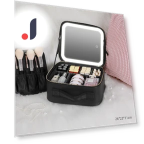Smart LED Cosmetic Bag with Mirror — Cosmetic Cases, Beauty Care World
