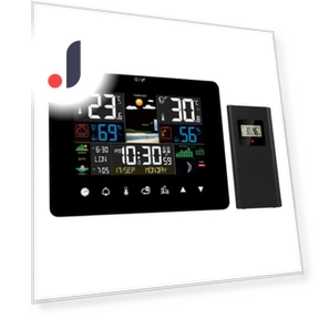 Touchscreen Weather Station Wall Clock — Weather Monitoring Clocks, Elegant Living House