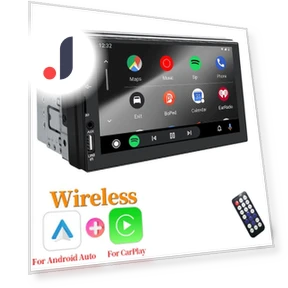 Wireless CarPlay Android Auto 2 Din Car Multimedia Video Player — Stereo Receivers, SageTechnology