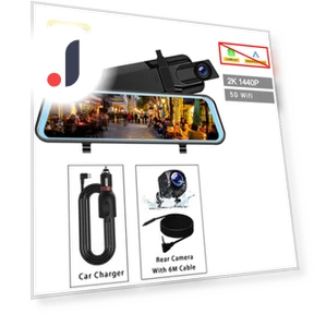 10-inch Touchscreen Car Mirror Dash Cam — Dashboard Cameras, Auto Accessories Home