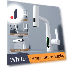 Digital Display Waterfall Faucet — Sink Faucets & Parts, Harmonious Living Home