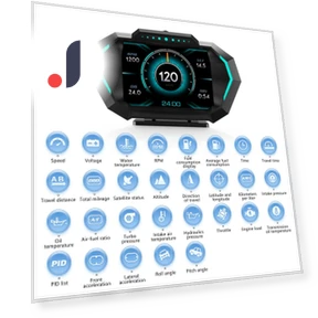 Dual System OBD+GPS HUD P24 OBDII Smart Digital Speedometer — Car Accessories & Gadgets, Auto Accessories Home