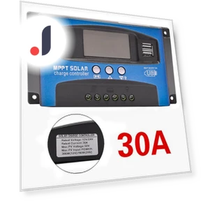MPPT Solar Charge Controller with Dual USB and LCD Display — Chargers, Timeless Home