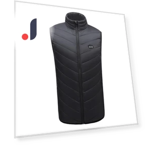 Smart Heated Vest with Stand Collar — Men's Vests, Top Men Wardrobe