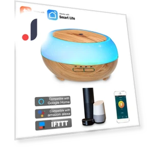 Smart Wi-Fi LED Night Light Humidifier with Aromatherapy Diffuser — Air Moisturizers, Neoglint