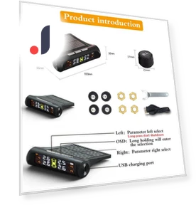 Solar Wireless Universal High-Precision Tire Pressure Monitor — TPMS Sensor Replacements, AI Supermarket
