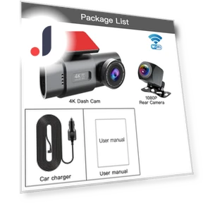 UHD 4K+1080P Dual Lens Dash Cam — Dashboard Cameras, JOHO - CarGear