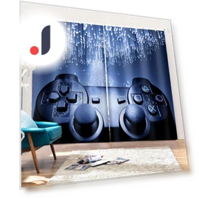 3D Gaming Electronic Controller Curtain — Kids' Décor, A Family Of Home Textiles