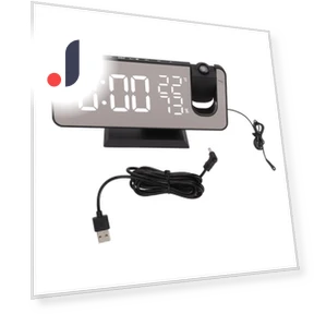 Digital Projection Alarm Clock with FM Radio — Alarms & Clocks, KONNWEI