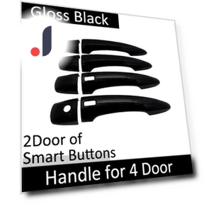 Glossy Black Smart Door Handle — Chrome Trim & Accessories