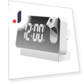 Mirror Effect Alarm Clock with Time Projection — Alarm, Factory Discount Outlet