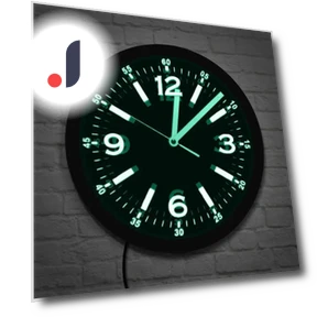 Modern Design LED Neon Wall Clock — Clocks, Factory Discount Outlet