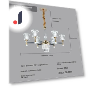 Modern Simple Atmospheric Chandelier — Chandeliers, Yuda Lighting