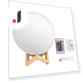 Moon Lamp with Wooden Base — Lighting Accessories, Schoolyard