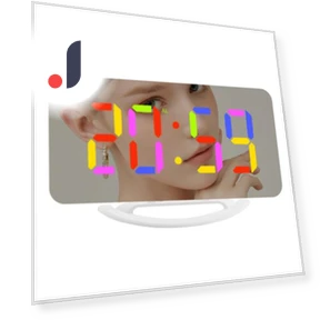 Smart Alarm Clock with RGB LED Display — Alarm, Factory Discount Outlet