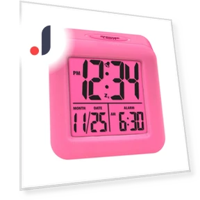 Soft-Cube Alarm Clock with LCD Display and Smart Lighting — Alarms & Clocks, Equity By La Crosse