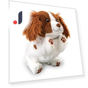 High Five Upside Down Showtime Moving Plush Toy Dog Robot — Interactive, AGATSUMA