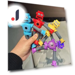 Luminous Stretching Tube Suction Cup Robot Variety Giraffe Telescopic Tube Toy — Toy Vehicles, Chest No.1