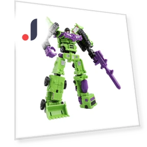 Six-in-one Engineering Vehicle Combination Excavator Robot Model — Construction Kits, Joliann fashion