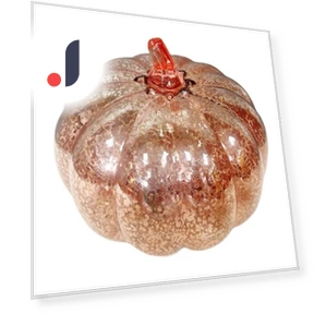 Smart Timer LED Glass Pumpkin Lantern — Lanterns, Pleasure Holiday
