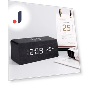 Wireless Charging Clock with Sound Control — Alarm, Fashionable bags