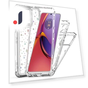 Clear Acrylic TPU Hybrid Phone Cover with Laser-printed Film Stars — Protective Covers, Smartwatch 2025