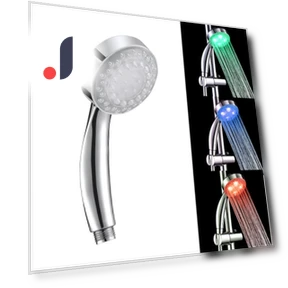 Colorful LED Shower Head with Temperature Sensor — Fixed, Xfvnklop04
