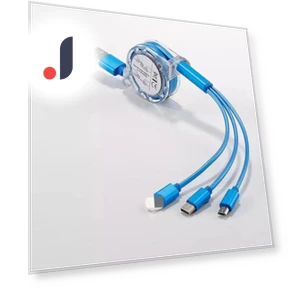 Crystal One-to-Three Retractable Fast Charging Cable — Chargers, AI Supermarket